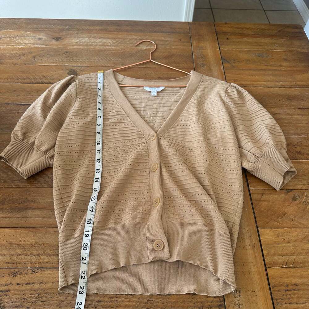 Time & Tru short sleeve v neck cardigan size medium - Picture 5 of 6